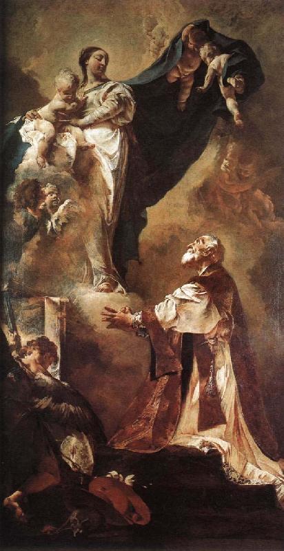 PIAZZETTA, Giovanni Battista The Virgin Appearing to St Philip Neri a oil painting image